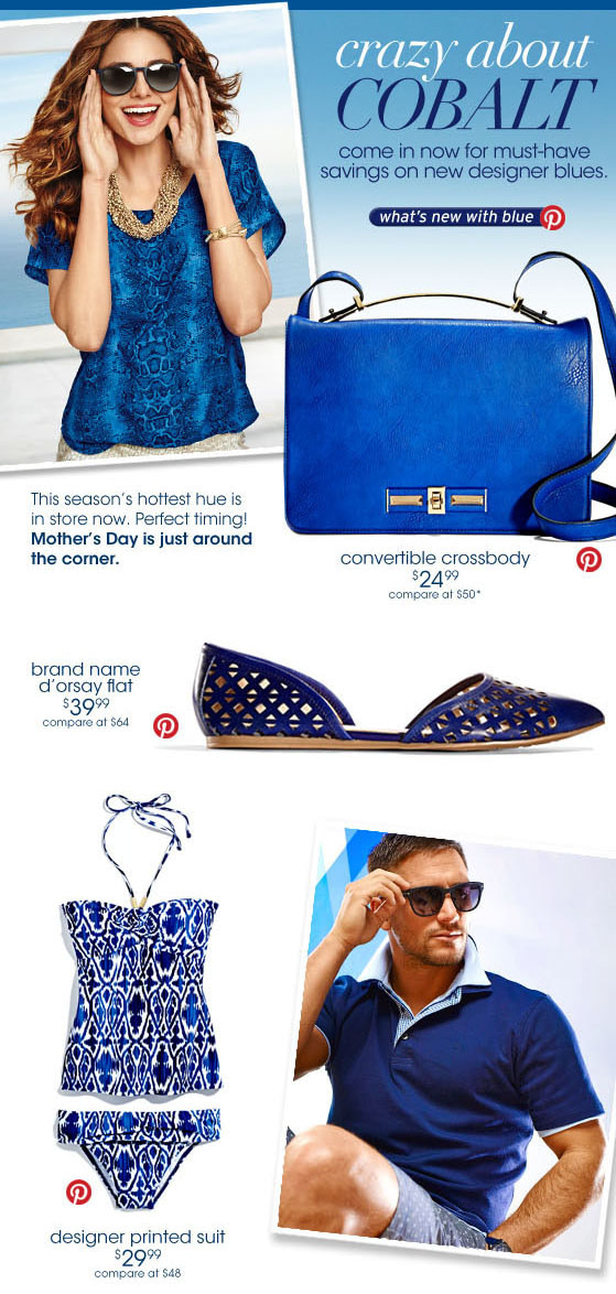 Luciana, blue is the new black.